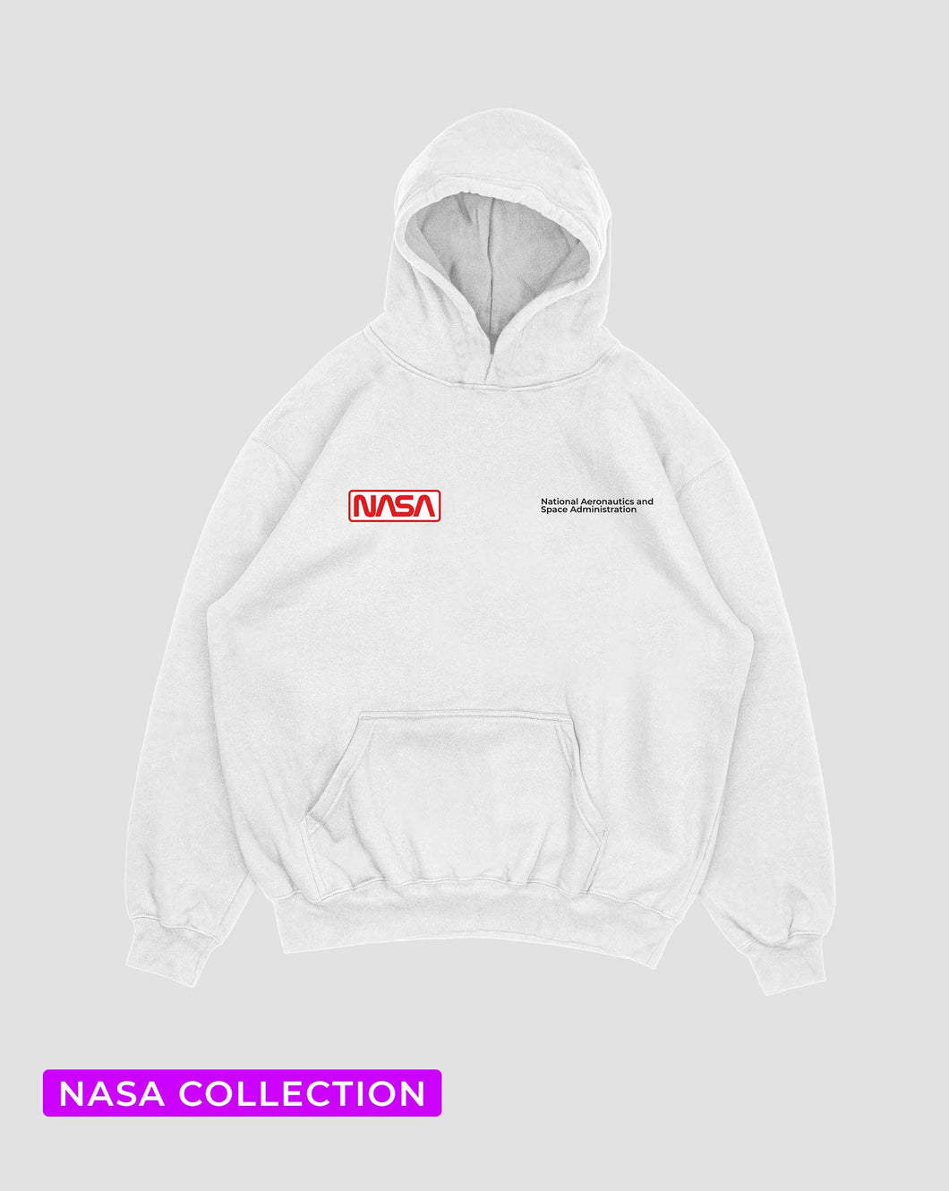 Hoodie blanco Nasa space (UNISEX)