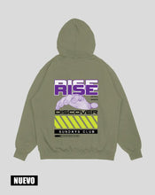 Cargar imagen en el visor de la galería, Hoodie Verde Oliva Rise (UNISEX)
