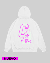 Cargar imagen en el visor de la galería, Hoodie Blanco CA (UNISEX)
