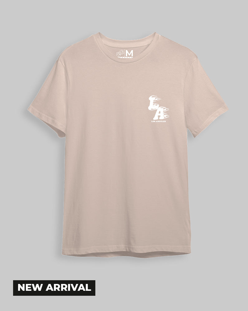 Camiseta Beige L.A (UNISEX)