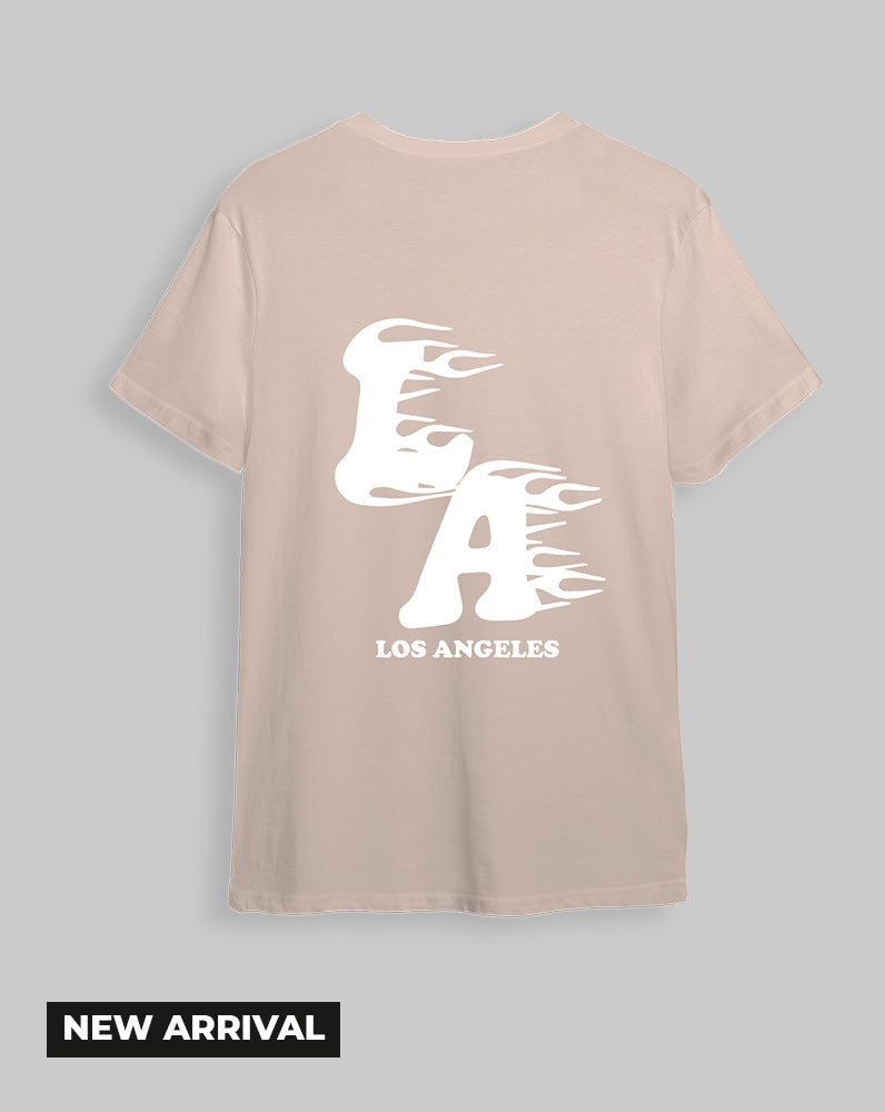 Camiseta Beige L.A (UNISEX)