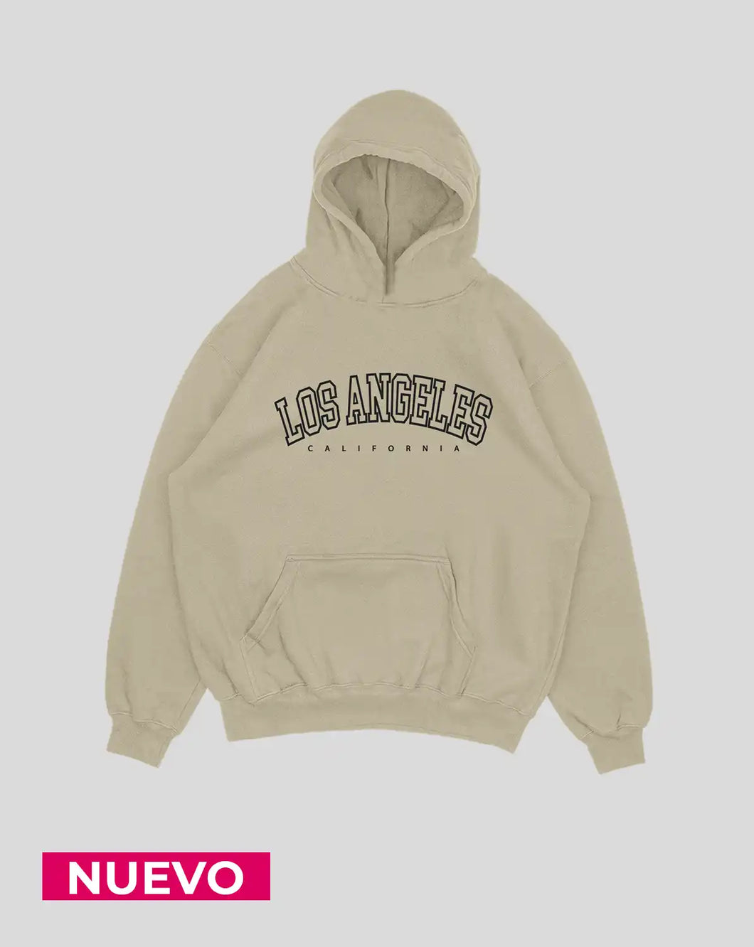 Hoodie Beige Los Angeles (UNISEX)