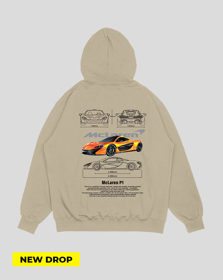 Hoodie Beige Mclaren (UNISEX)