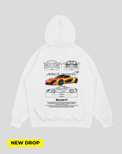 Cargar imagen en el visor de la galería, Hoodie Blanco Mclaren (UNISEX)
