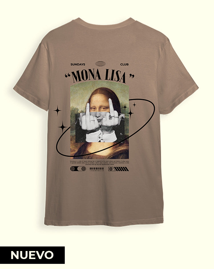 Camiseta café claro Mona Lisa (UNISEX)