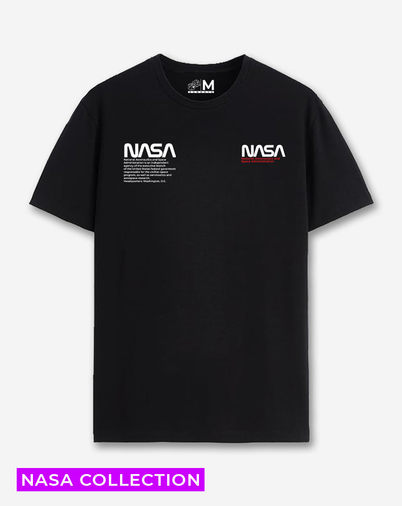 Nasa doble logo negra (UNISEX)