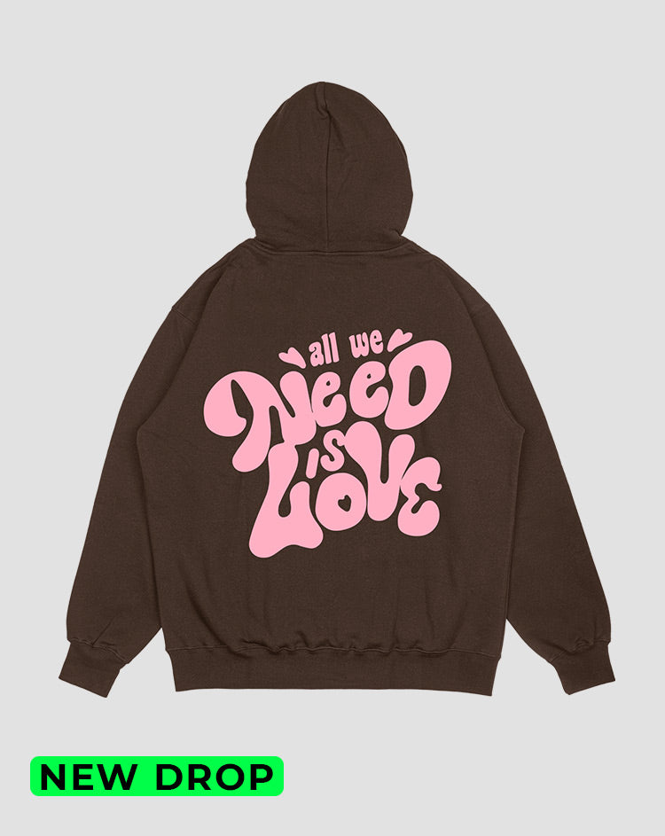 Hoodie Cafè need love (UNISEX)