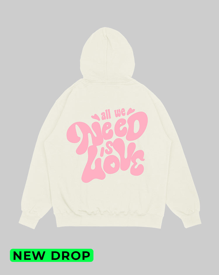 Hoodie Hueso need love (UNISEX)