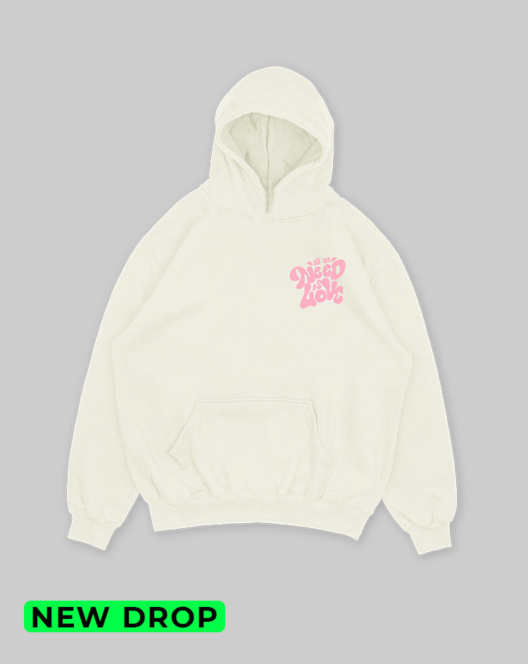 Hoodie Hueso need love (UNISEX)