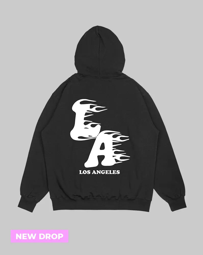 Hoodie Negra L.A (UNISEX)