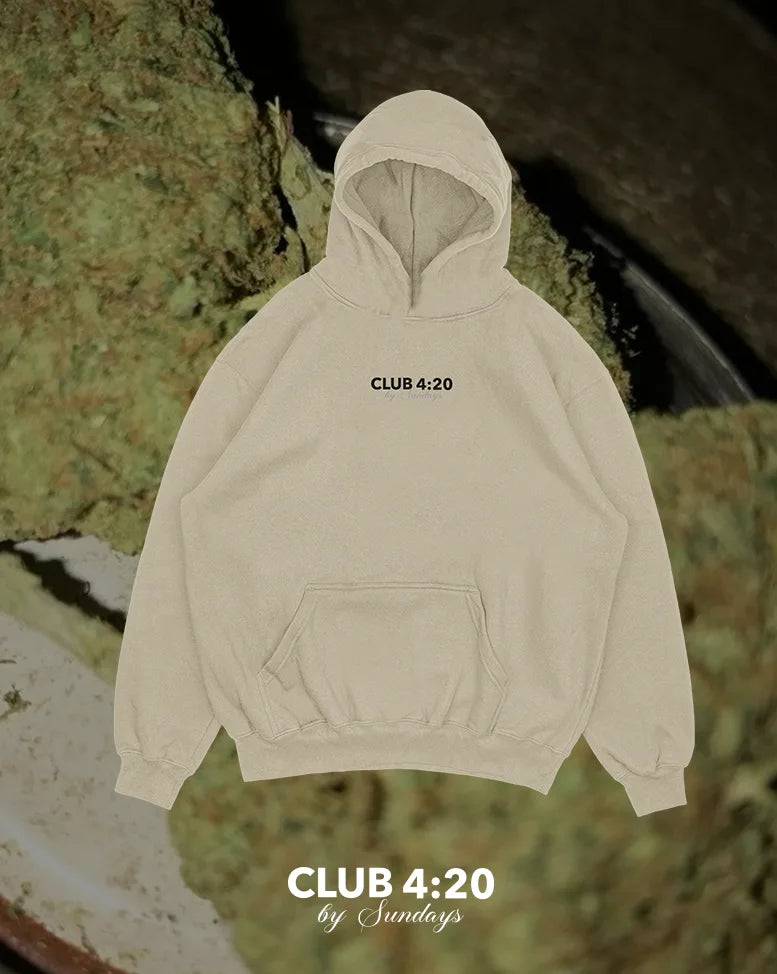 Hoodie Beige Purple (UNISEX)