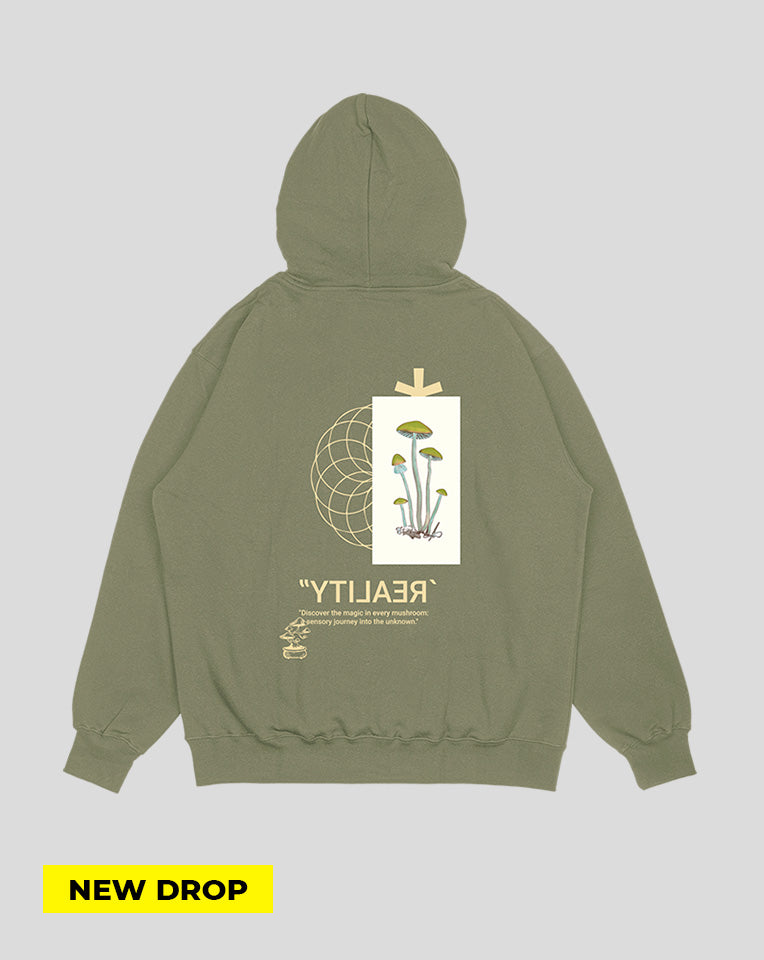 Hoodie Verde Oliva Reality (UNISEX)