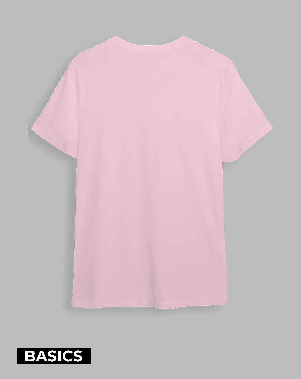 Camiseta básica Semi-oversize Rosa (UNISEX)