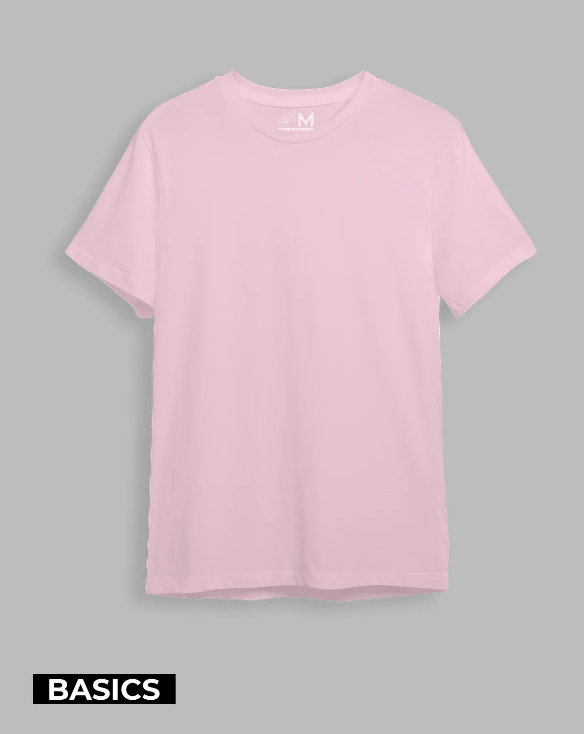 Camiseta básica Semi-oversize Rosa (UNISEX)