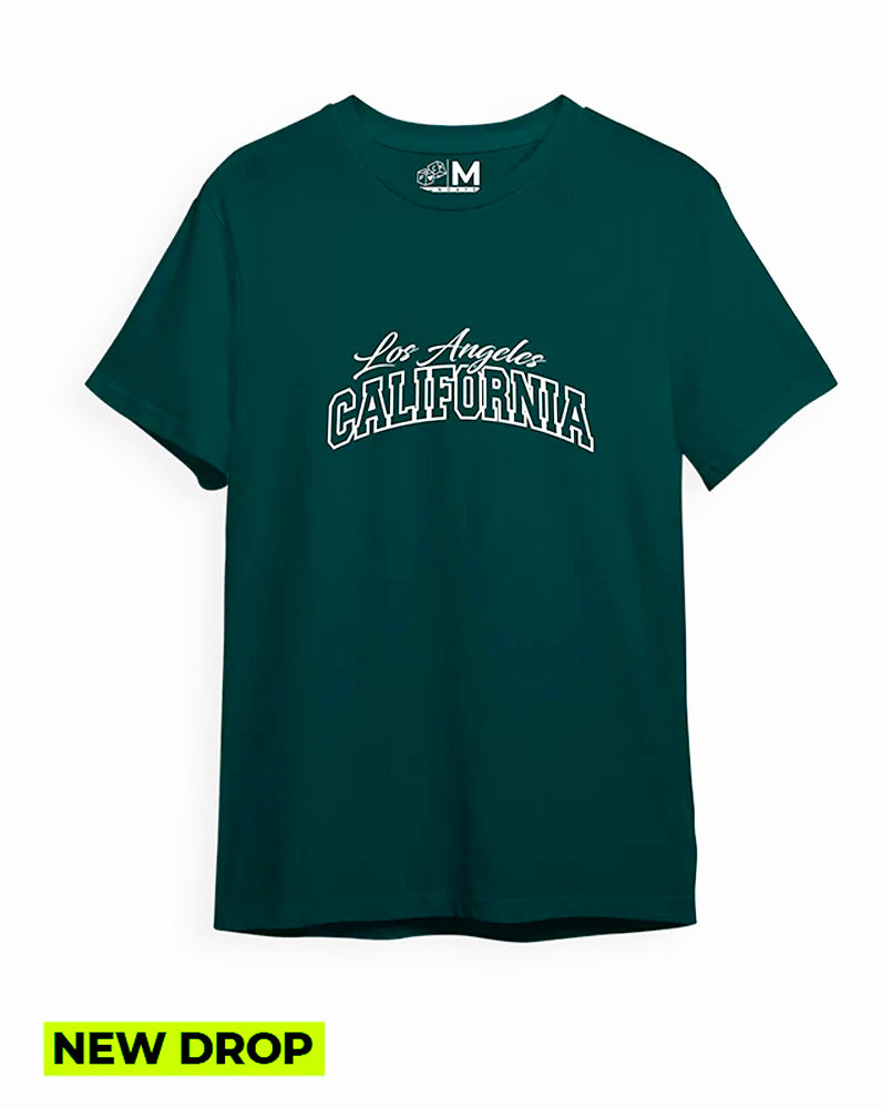 Camiseta verde botella California  (UNISEX)