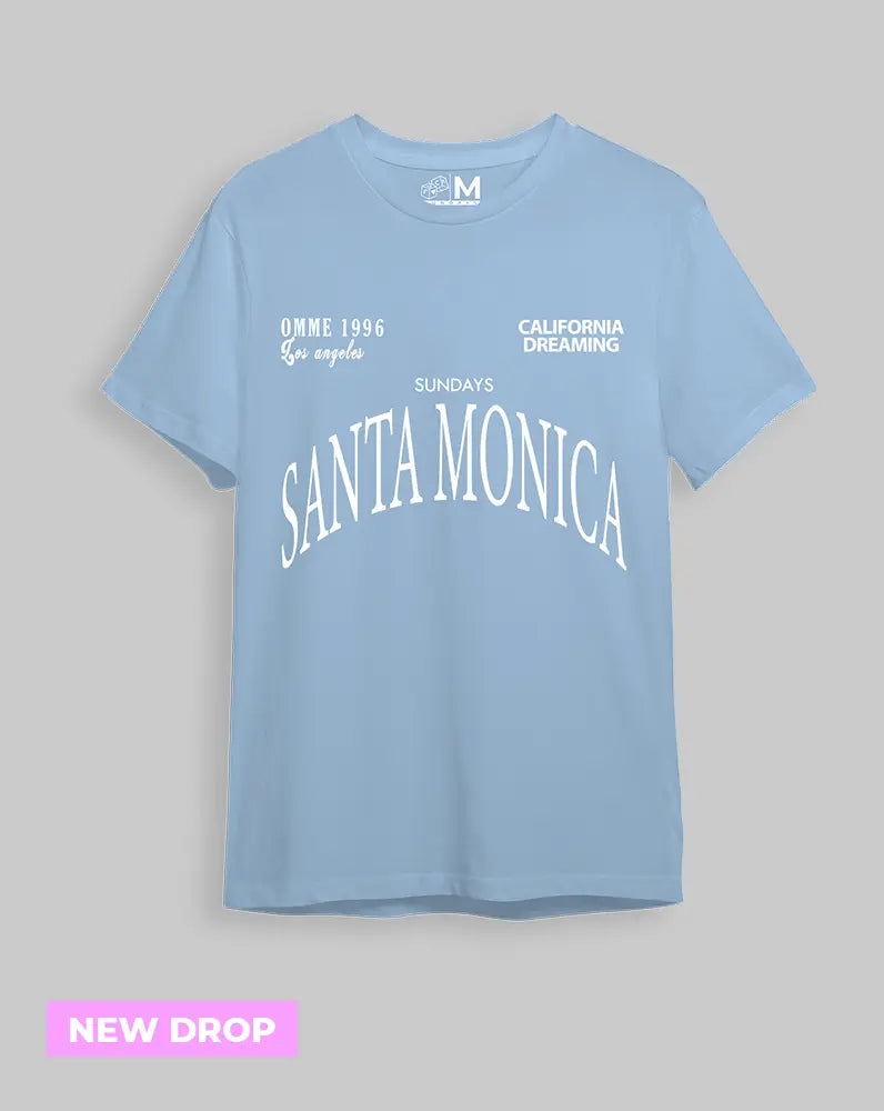 Camiseta Celeste Santa Monica (UNISEX)