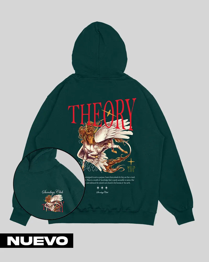 Hoodie Verde Botella Theory  (UNISEX)