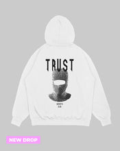 Cargar imagen en el visor de la galería, Hoodie Blanco Trust (UNISEX)
