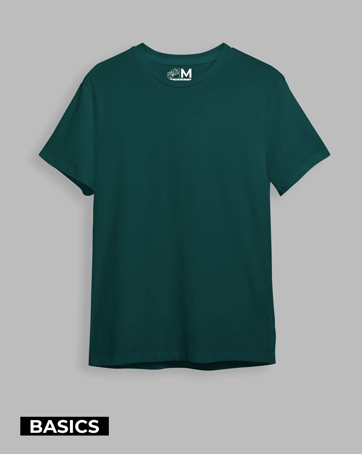 Camiseta básica Semi-oversize Verde Botella (UNISEX)