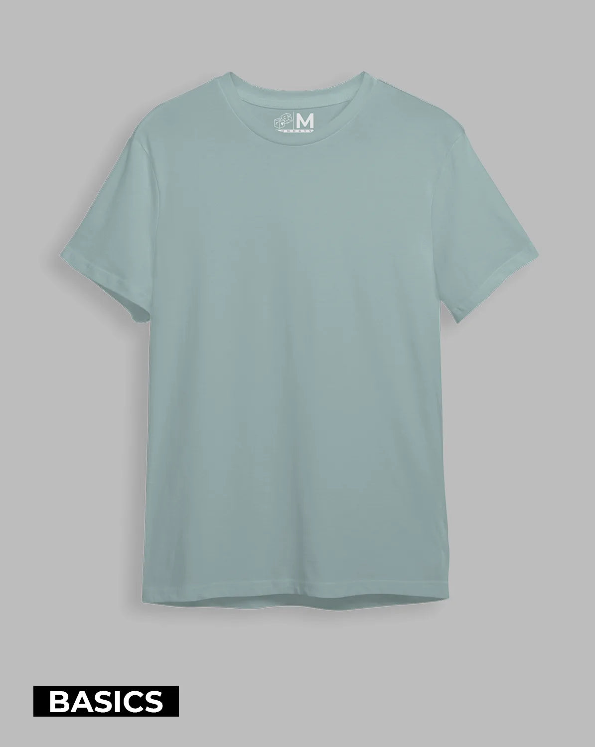 Camiseta básica Semi-oversize Verde surf (UNISEX)