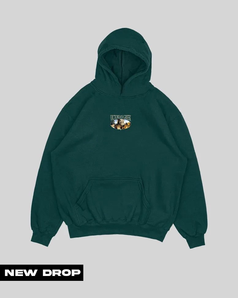 Hoodie Verde botella Victorian  (UNISEX)