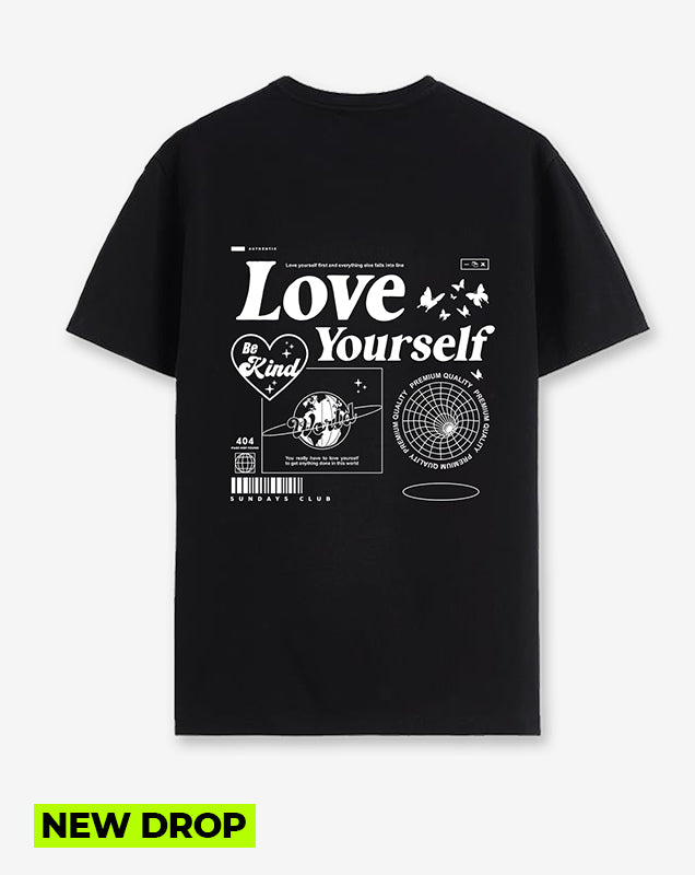 Camiseta negra Yourself (UNISEX)