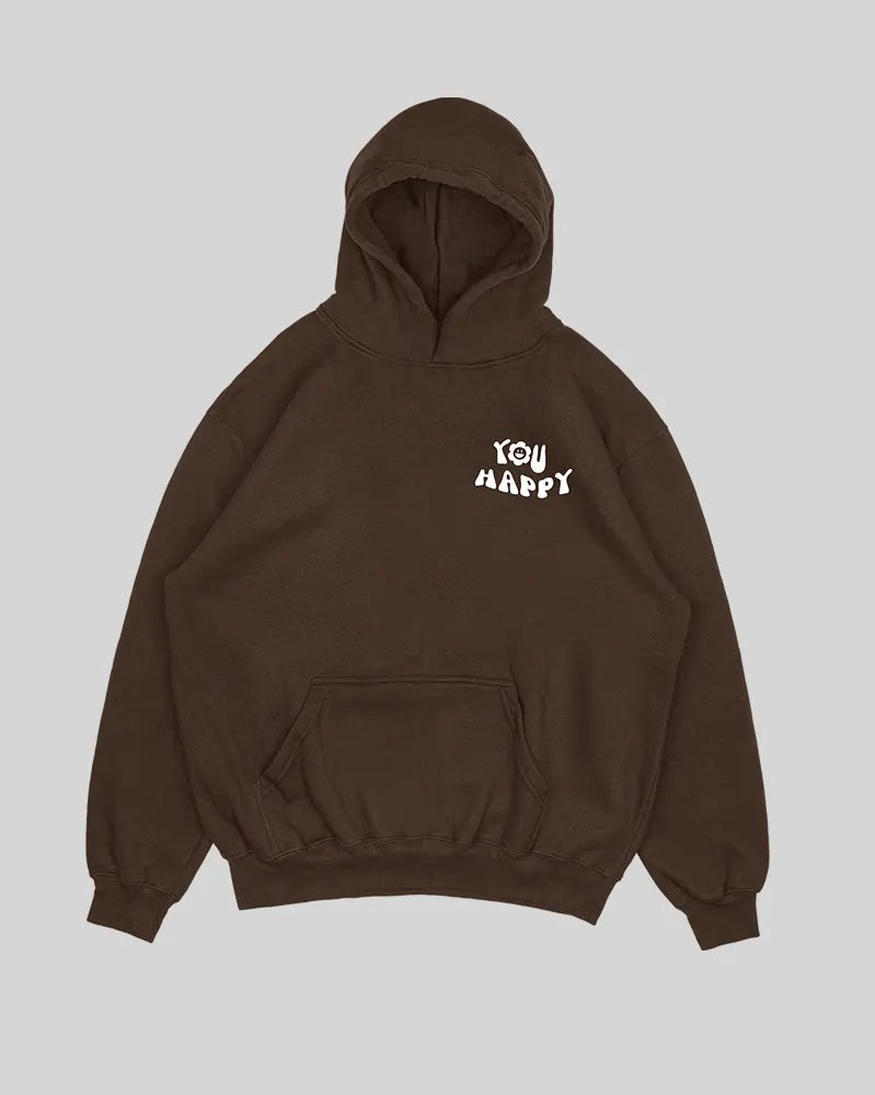 Sudadera café You Happy
