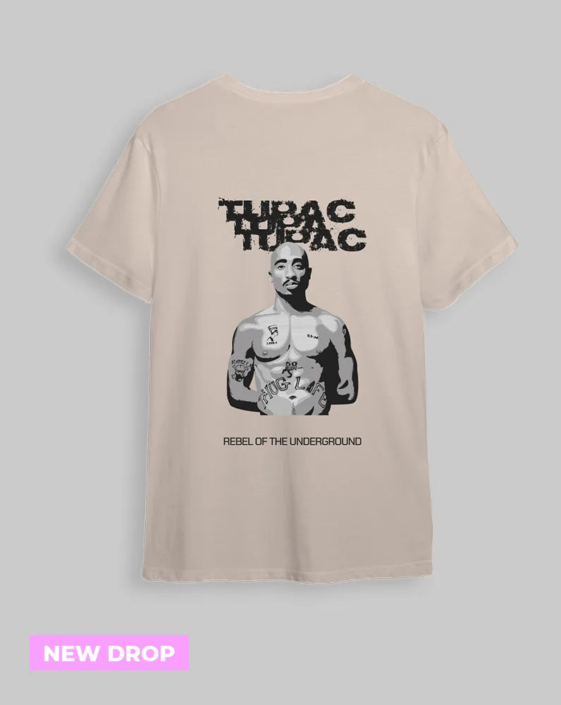 Camiseta Beige tupac (UNISEX)