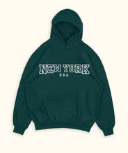 Cargar imagen en el visor de la galería, Sudadera verde New York
